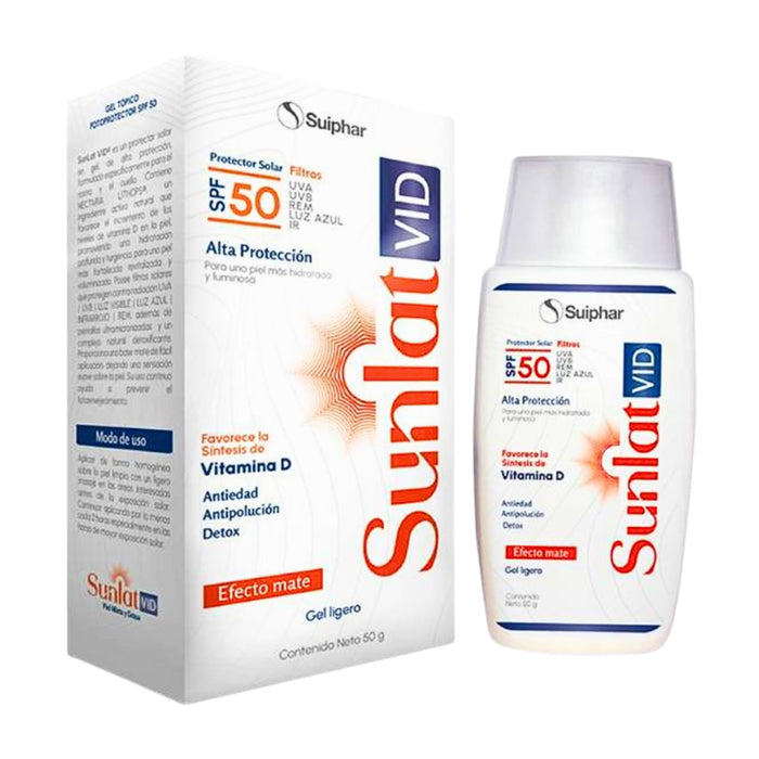 Protector Solar Sunlat Vid Fps50+ Gel Ligero X 50Gr