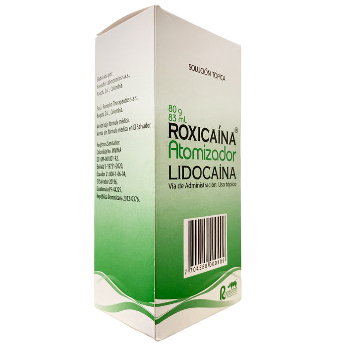 Roxicaina 10% Atomizador Lidocaina 80G X 83Ml