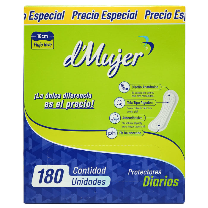 Protectores Diarios D Mujer X 180 Unidades