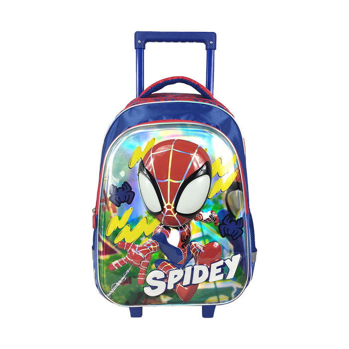 Mochila Con Rueda Marvel Spider Para Niño Pvc 16.5