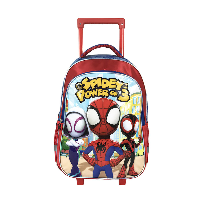 Mochila Con Rueda Marvel Spider Para Niño Pvc 16.5