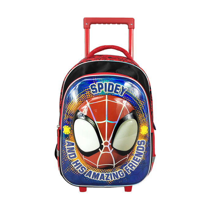 Mochila Con Rueda Marvel Spider Para Niño Pvc 16.5