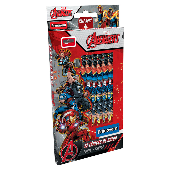 Colores Primavera Marvel De Personajes Para Niño X 12 Unidades