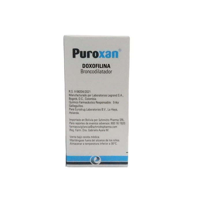 Puroxan 100Mg 5Ml 2% Jarabe Doxofilina X 120Ml