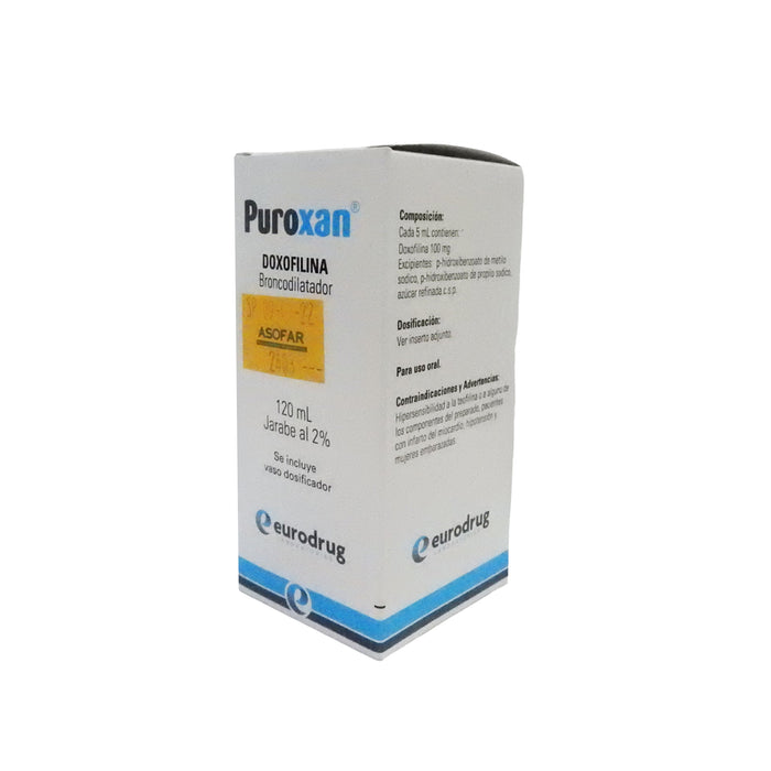 Puroxan 100Mg 5Ml 2% Jarabe Doxofilina X 120Ml