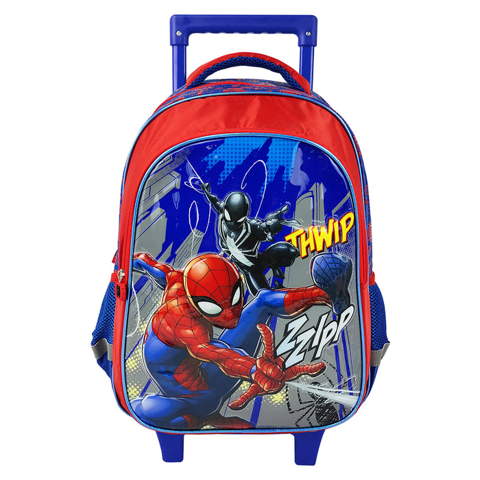Mochila Con Rueda Marvel Spiderman Para Niño Personal Pvc 16.5