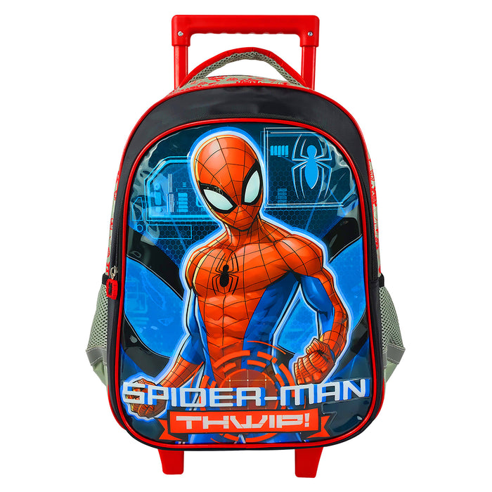 Mochila Con Rueda Marvel Spiderman Para Niño Personal Pvc 16.5
