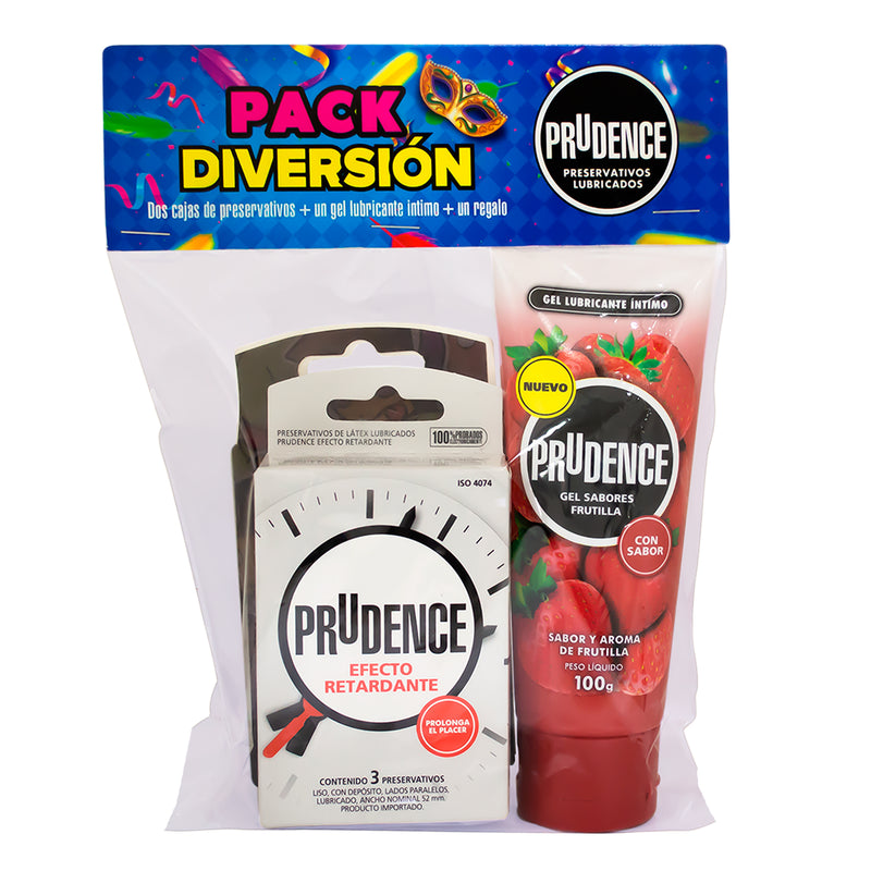Prudence Pack Diversion Gel Lubricante + 2 Preservativos Farmacorp