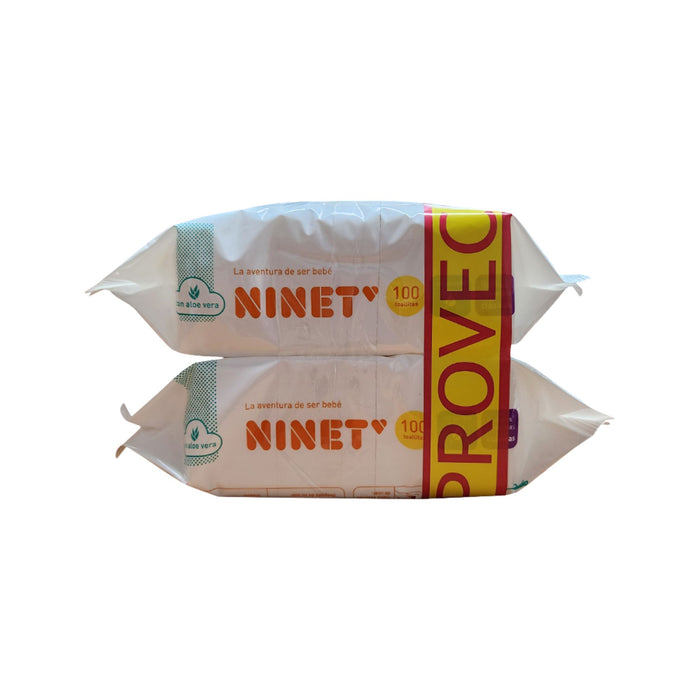 Pack Toallitas Humedas Ninet Clasicas 2 X 100 Unidades