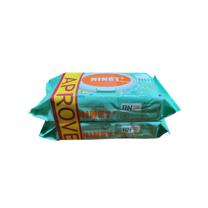 Pack Toallitas Humedas Ninet Recien Nacido 2 X 48 Unidades