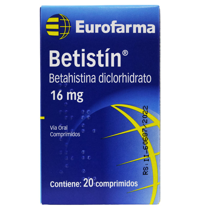 Betistin 16Mg Betahistina X Tableta