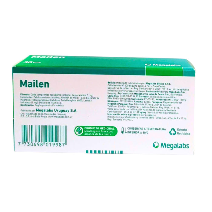 Mailen Desloratadina 5Mg X Comprimido