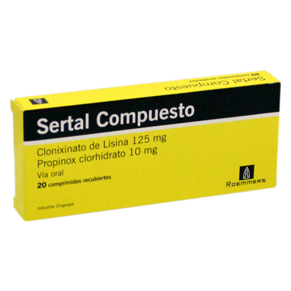 Sertal Compuesto 125Mg Clonixinato De Lisina Y 10Mg Propinoxato Clorhidrato X Tableta