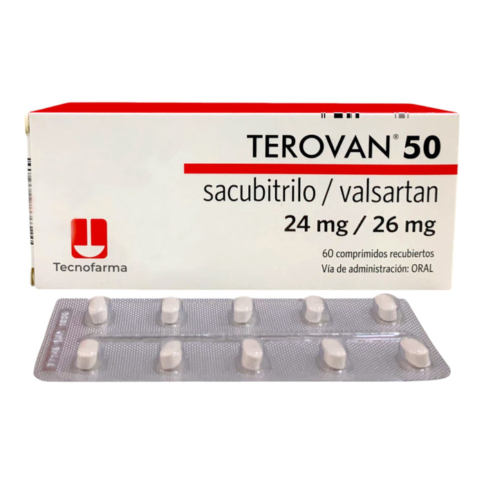 Terovan 50 Sacubitrilo / Valsartan X Comprimido