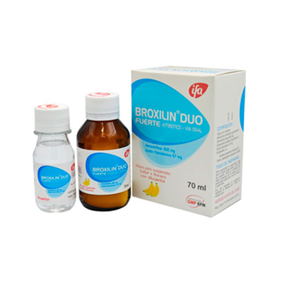 Broxilin Duo Fuerte Amoxicilina 800Mg X 70Ml— Farmacorp