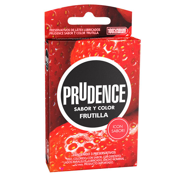 Preservativo Prudence Frutilla 3 Unidades X Envase