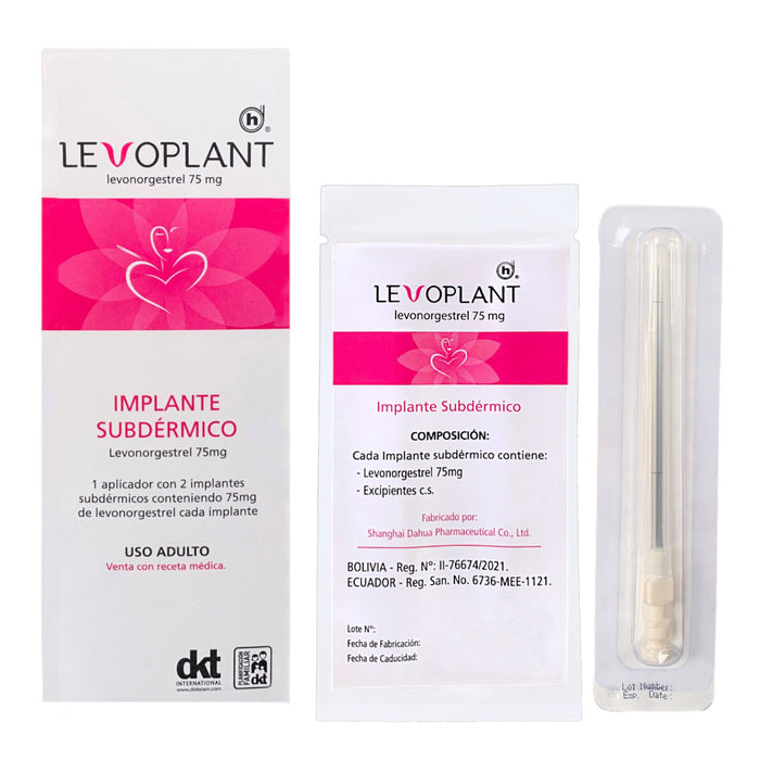 Levoplant 75Mg Subdérmicos Levonorgestrel X 2 Implantes