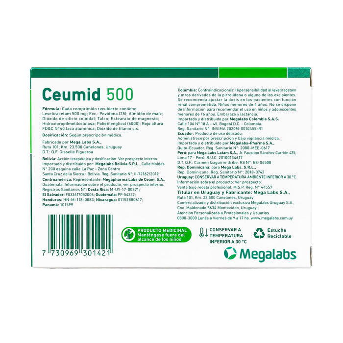 Ceumid Levetiracetam 500Mg X Tableta