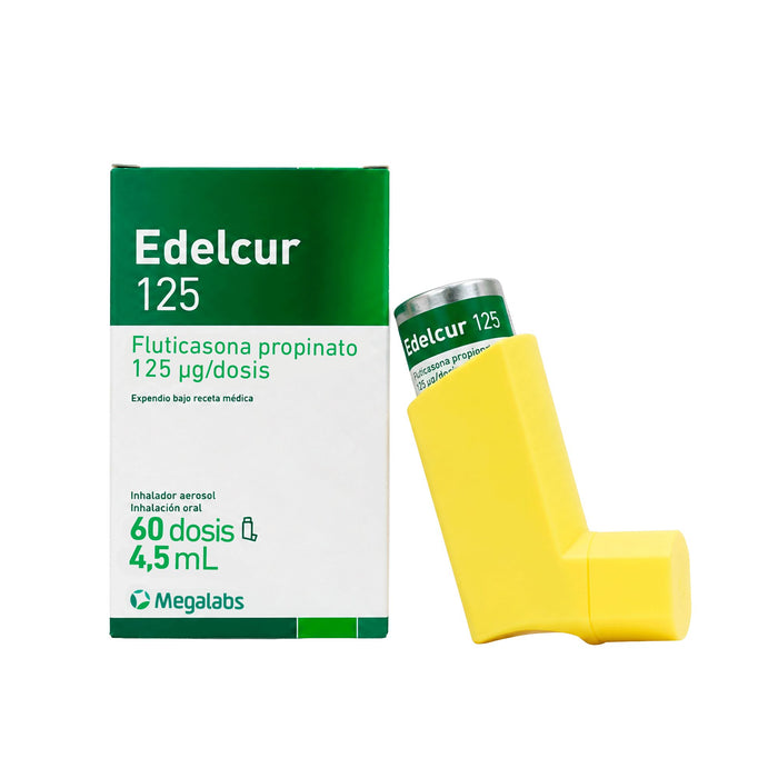 Edelcur 125Mcg Fluticasona Propionato Inhalación Bucal X 60 Dosis