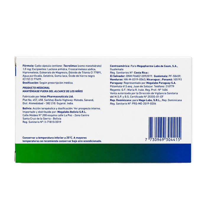 Cimeris Tacrolimus 1Mg X Cápsula