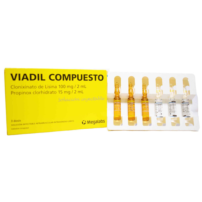 Viadil Compuesto Propinoxato 15Mg Y Cl.Lisina 100Mg X Ampolla