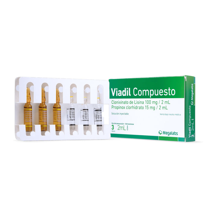 Viadil Compuesto Propinoxato 15Mg Y Cl.Lisina 100Mg X Ampolla