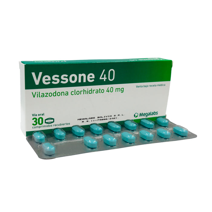 Vessone 40Mg Vilazodona X Comprimido