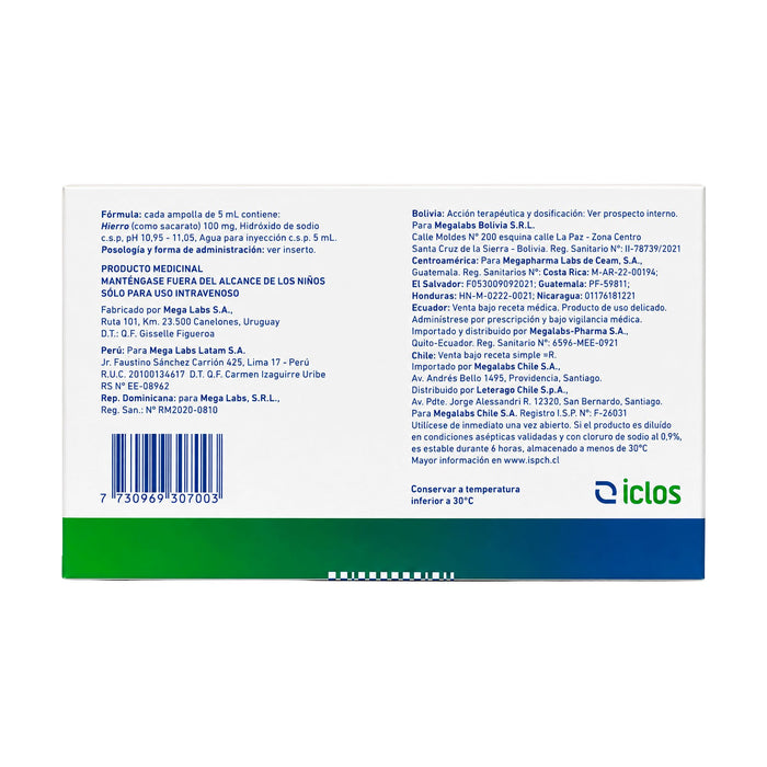 Cheltin 100Mg Iv Hierro X Ampolla