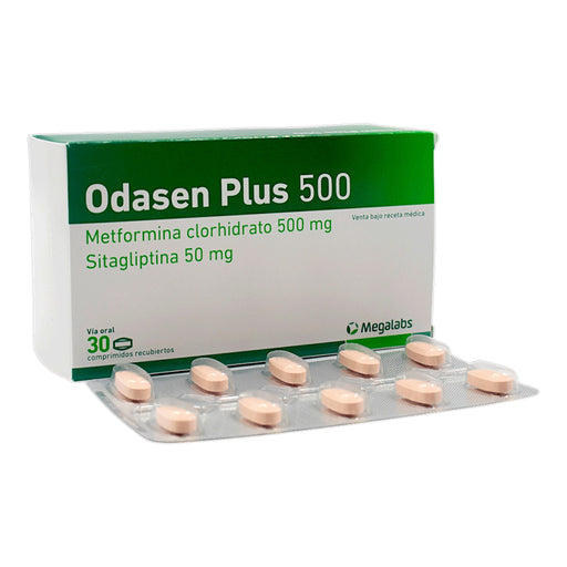 Odasen Plus Metformina / Sitagliptina 500 Mg X Comprimido