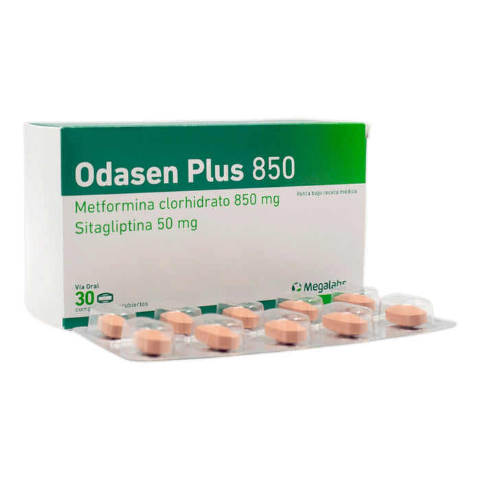 Odasen Plus 850 Metformina/Sitagliptina X 30 Comprimidos