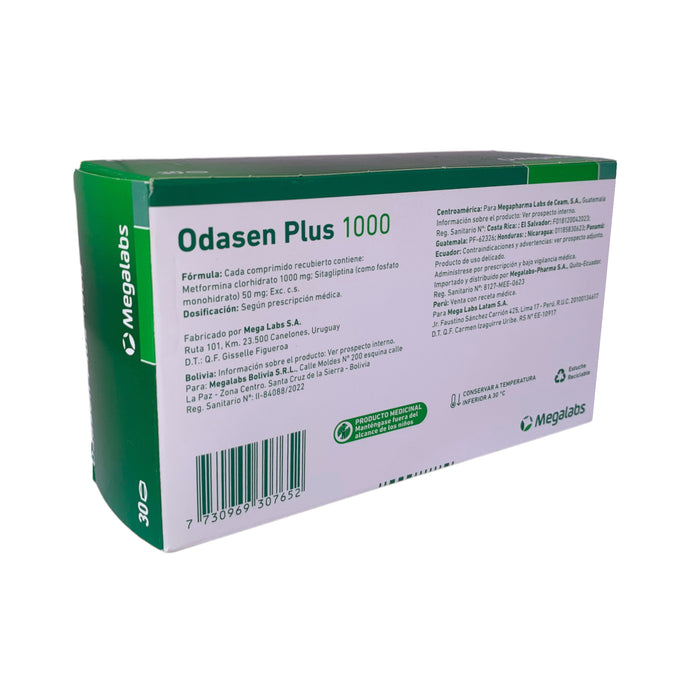 Odasen Plus 1000 Metformina/Sitagliptina X 30 Comprimidos