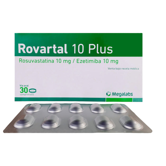 Rovartal Plus 10/10Mg Rosuvastatina / Ezetimibe X 30 Comprimidos