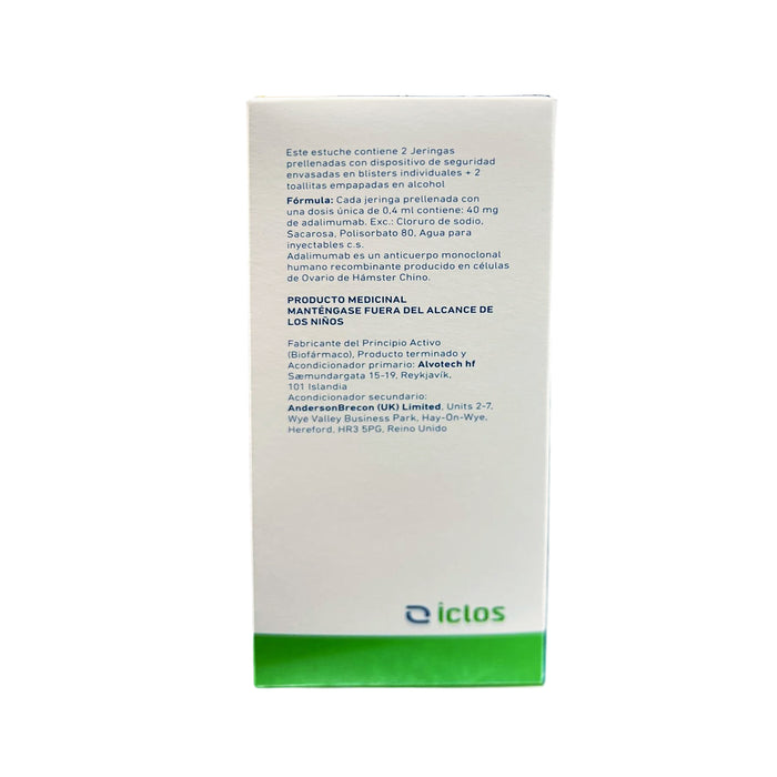 Atenfe Adalimumab 40Mg Sc X 2 Jeringas Prellenadas 0.4Ml (Frio)