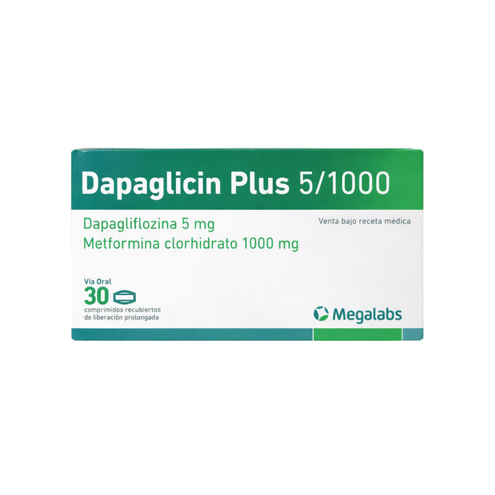 Dapaglicin Plus Dapagliflozina 5 Mg Metformina 1000 Mg X Comprimido