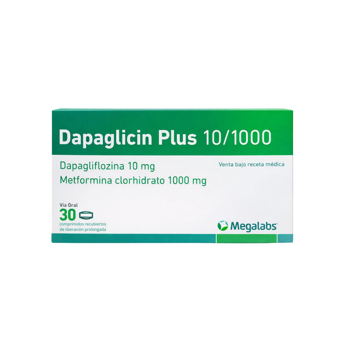 Dapaglicin Plus Dapagliflozina 10 Mg Metformina 1000 Mg X Comprimido