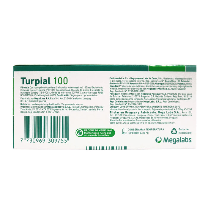 Turpial Safinamida 50Mg X Comprimido