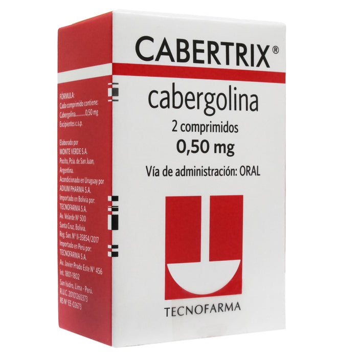 Cabertrix 0.5Mg X 2 Comp Cabergolina N-B