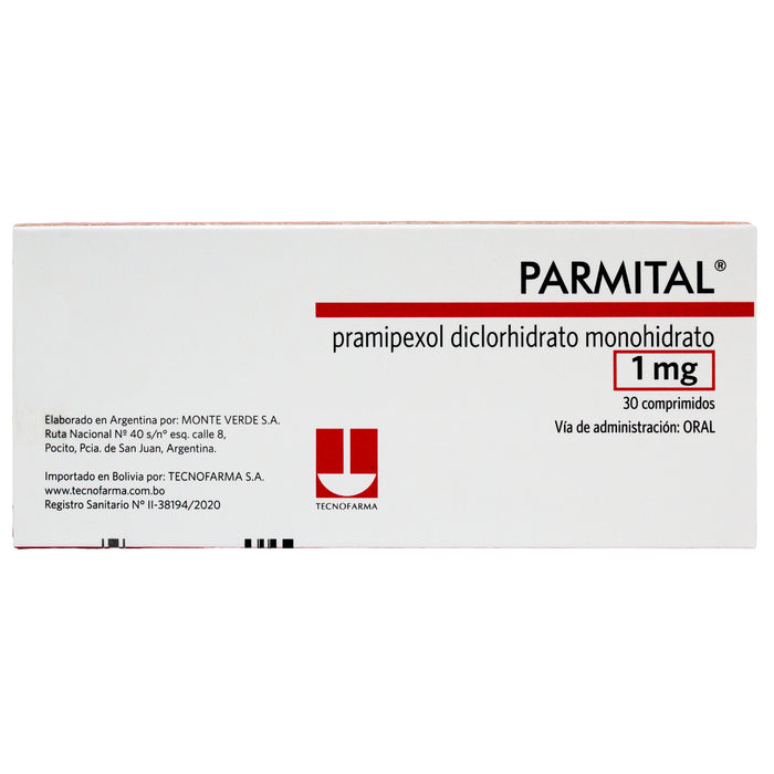 Parmital 1Mg Y Pramipexol Diclorhidrato X Tableta