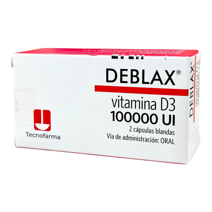Deblax Vitamina D3 100000Ui X Caja/ 2 Capsulas Blandas