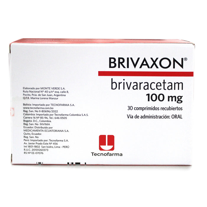 Brivaxon 100Mg Brivaracetam X Comprimido