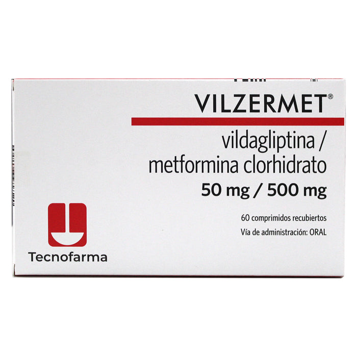 Vilzermet 50 500Mg Vildagliptina Metformina X Comprimido