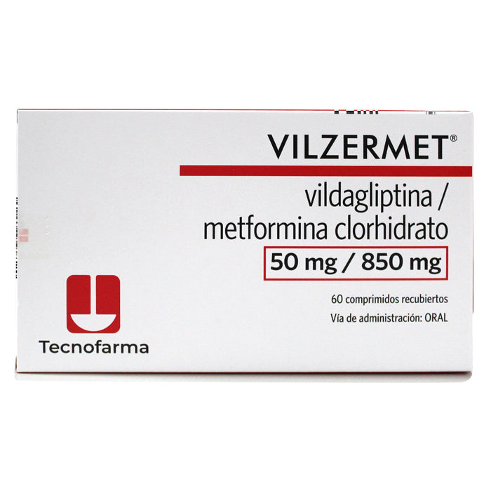 Vilzermet 50 850Mg Vildagliptina Metformina X Comprimido