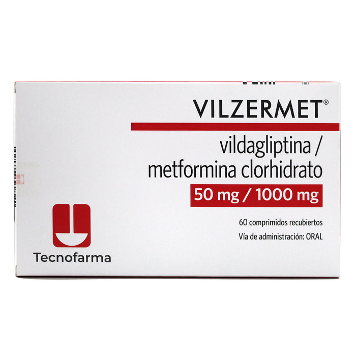 Vilzermet 50 1000Mg Vildagliptina Metformina X Comprimido