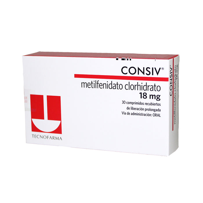 Consiv 18Mg Metilfenidato Clorhidrato X Comprimido