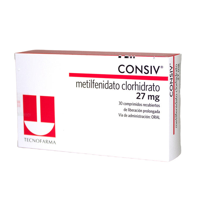 Consiv 27Mg Metilfenidato Clorhidrato X Comprimido