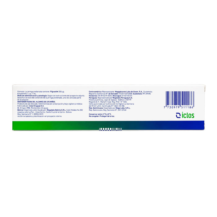Filgrastim 300Mcg Iv- Subcutanea Onc Frio X 1 Jeringa Prellenada
