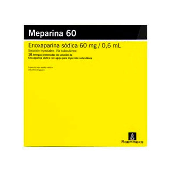 Meparina 60Mg Enoxaparina Sodica Jeringa Prellenada De 0.6Ml X Unidad