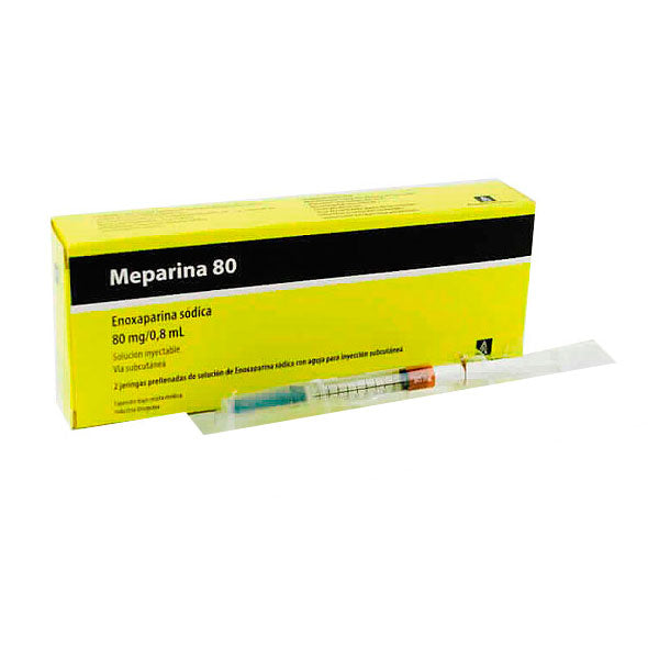 Meparina Enoxaparina Sodica 80Mg Con Jeringa Prellenada De 0.8Ml X Caja