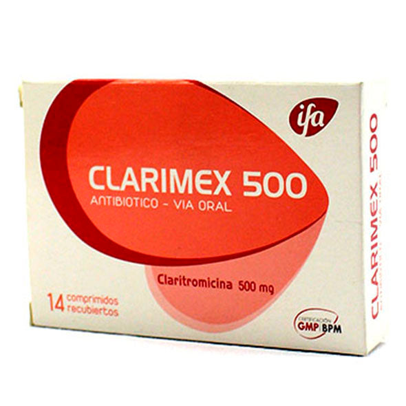 Clarimex Claritromicina 500Mg X Tableta