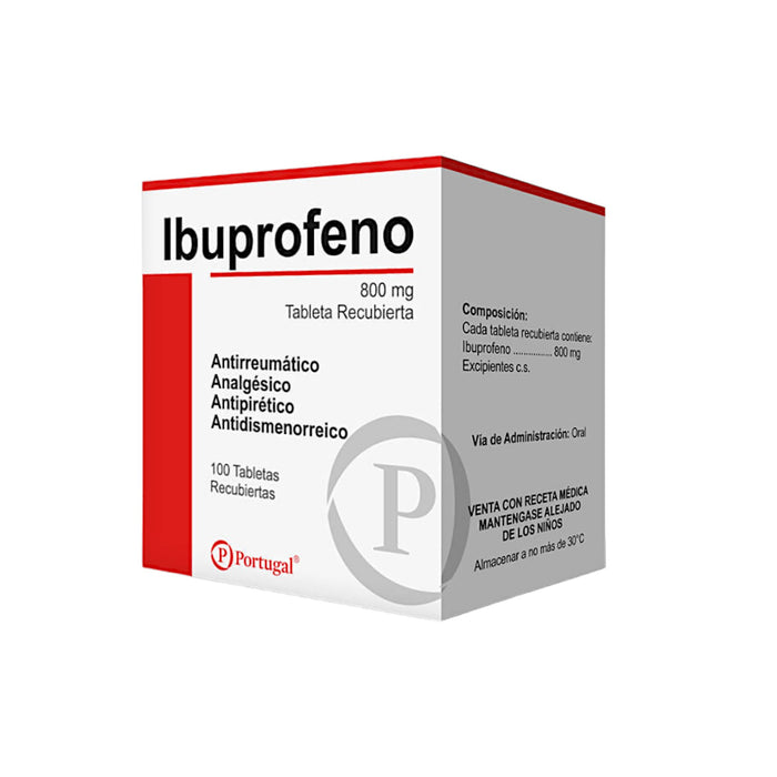 Ibuprofeno 800Mg Farmacorp  X 100 Tabletas